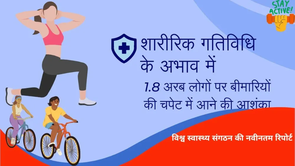 शारीरिक गतिविधि की कमी से 1.8 अरब लोगों को हो सकता है बीमारियों का खतरा शारीरिक गतिविधि की कमी से 1.8 अरब लोगों को हो सकता है बीमारियों का खतरा