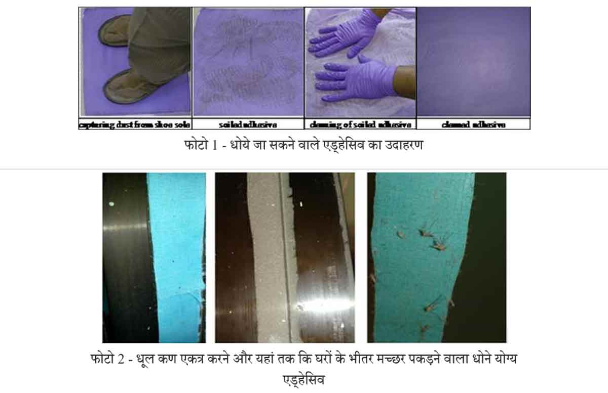 जूते-चप्पल में चिपकी धूल को सोख लेने वाला चिपचिपा मैट