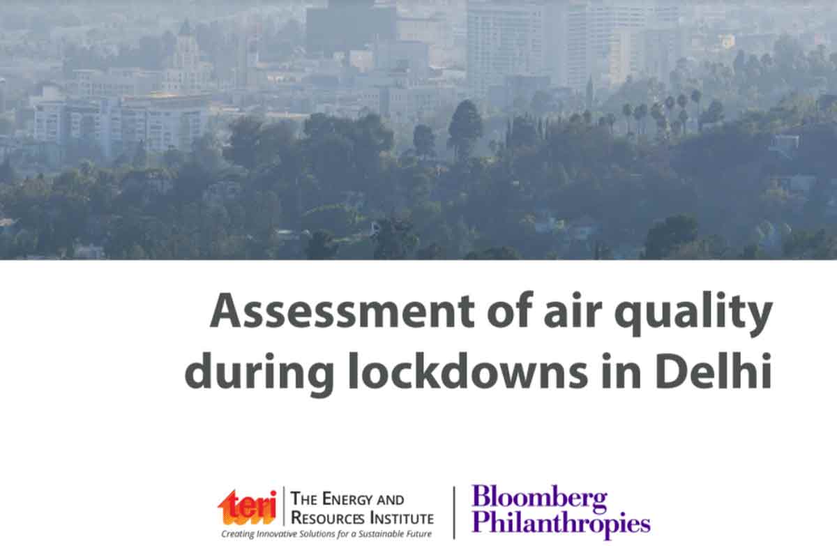 प्रदूषण में कमी के बावजूद लॉकडाउन के दौरान दिल्ली की वायु गुणवत्ता रही सामान्य स्तर से अधिक : टेरी