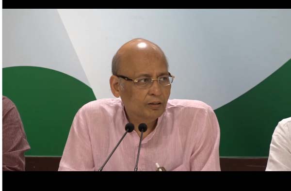 अजय बिष्ट की सरकार घटिया राजनीति की चरमसीमा पर पहुंची देश थूक रहा है : डॉ. अभिषेक मनु सिंघवी