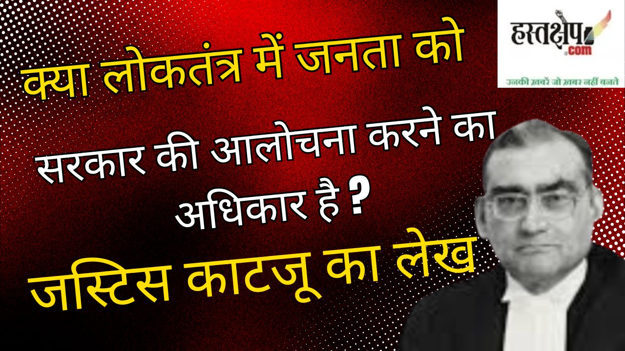 do people have the right to criticize the government in a democracy